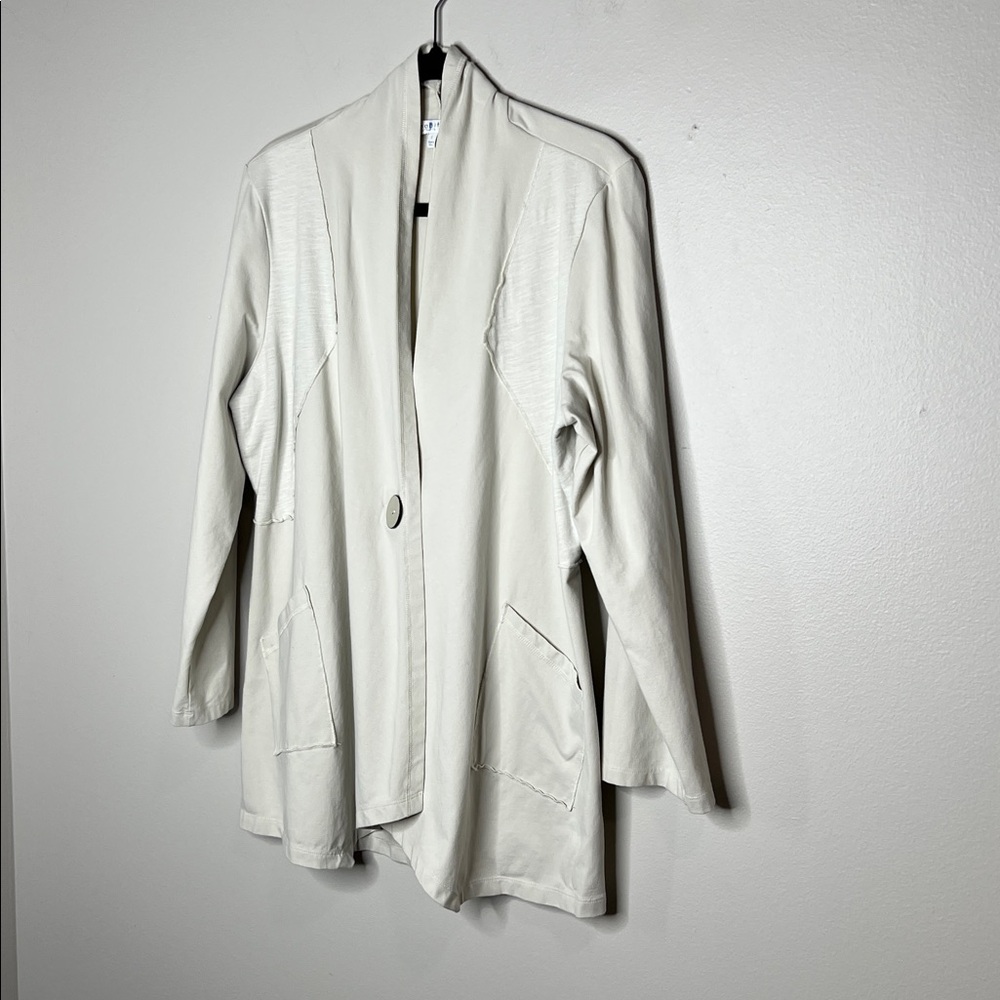 HABITAT One Button Cotton Shawl Jacket with pockets size Large - Picture 3 of 14